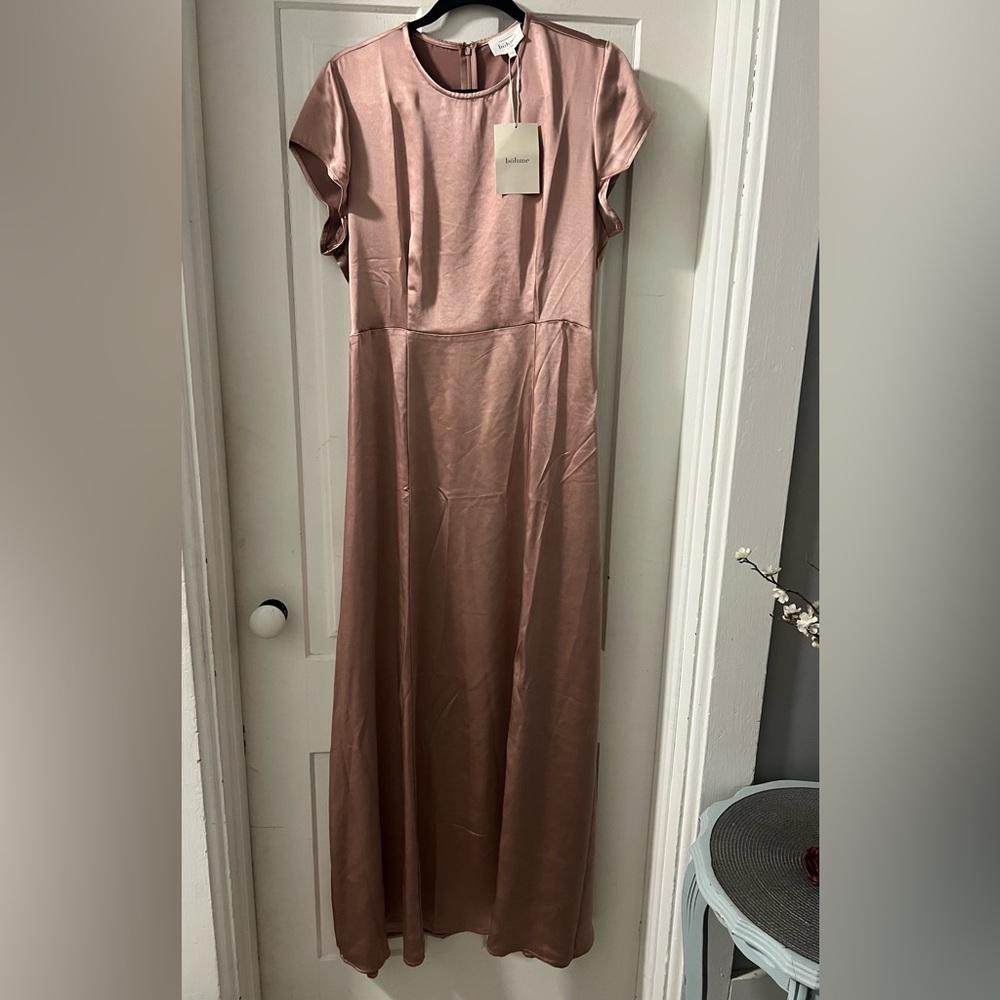 Bohme Women's Rose Satin/silky Maxi Dress